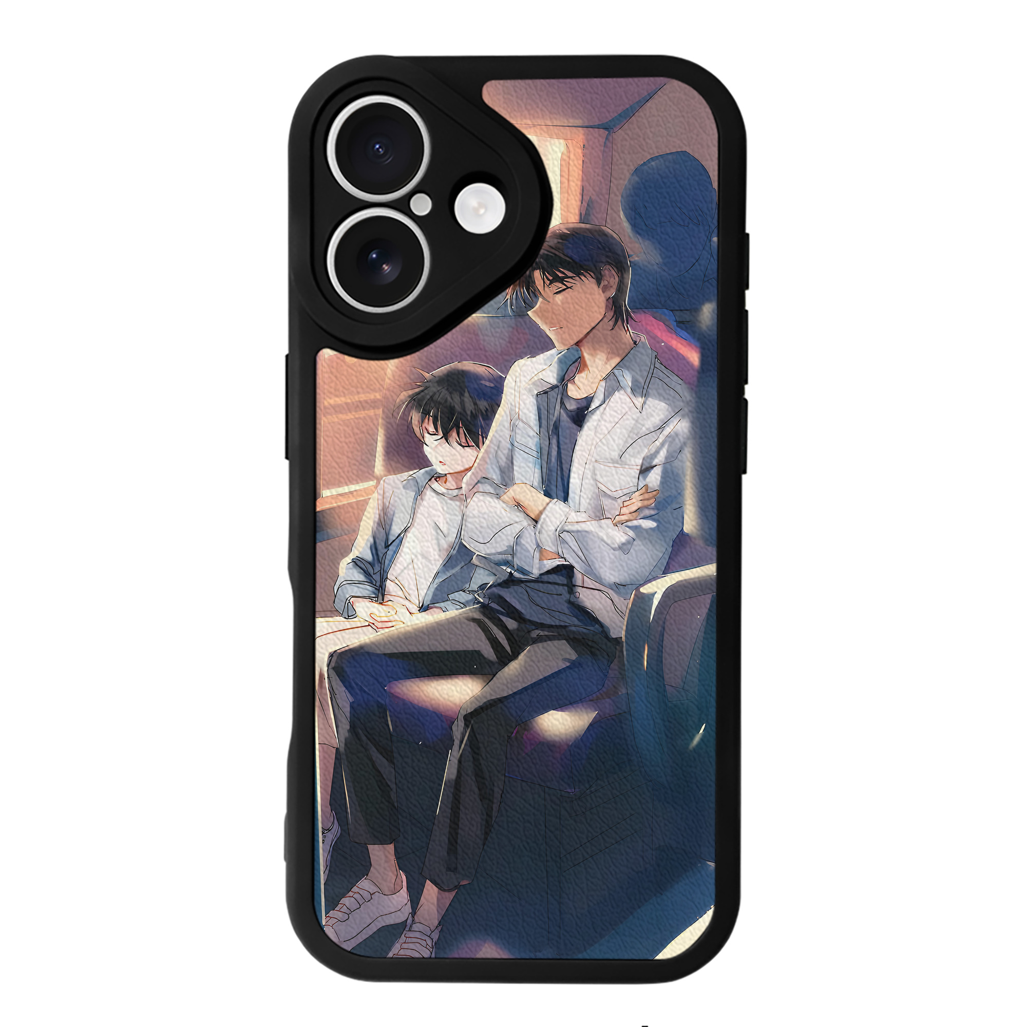 （画像用） 名探偵コナン Detective Conan 【iPhone 16シリーズ対応】シリコンスマホケース（レザー調） 材質：シリコン